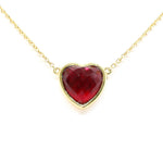 Heart Pendant Necklace (12 Birthstone Options)