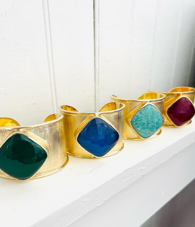 Venus Cuff Bracelet - (9 Gemstone Options)