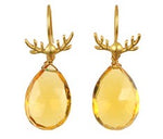 Antler Earring - (5 Gemstone Options)