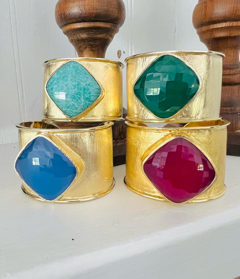 Venus Cuff Bracelet - (9 Gemstone Options)