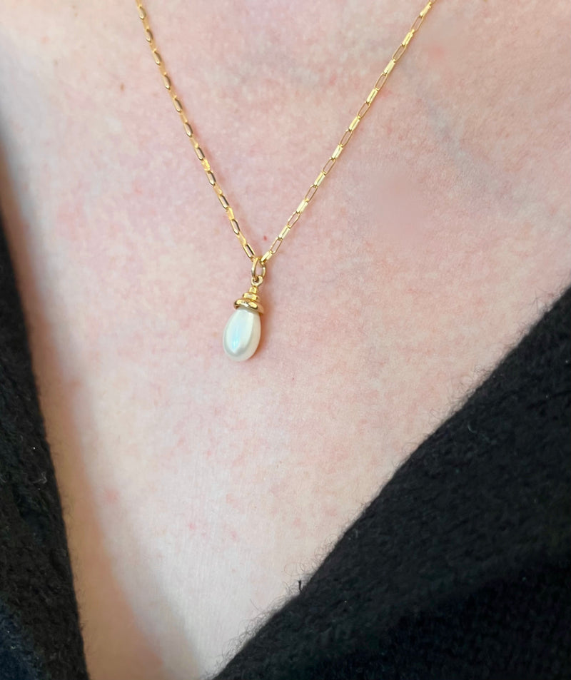 Gold 14k Pearl Pendant Necklace