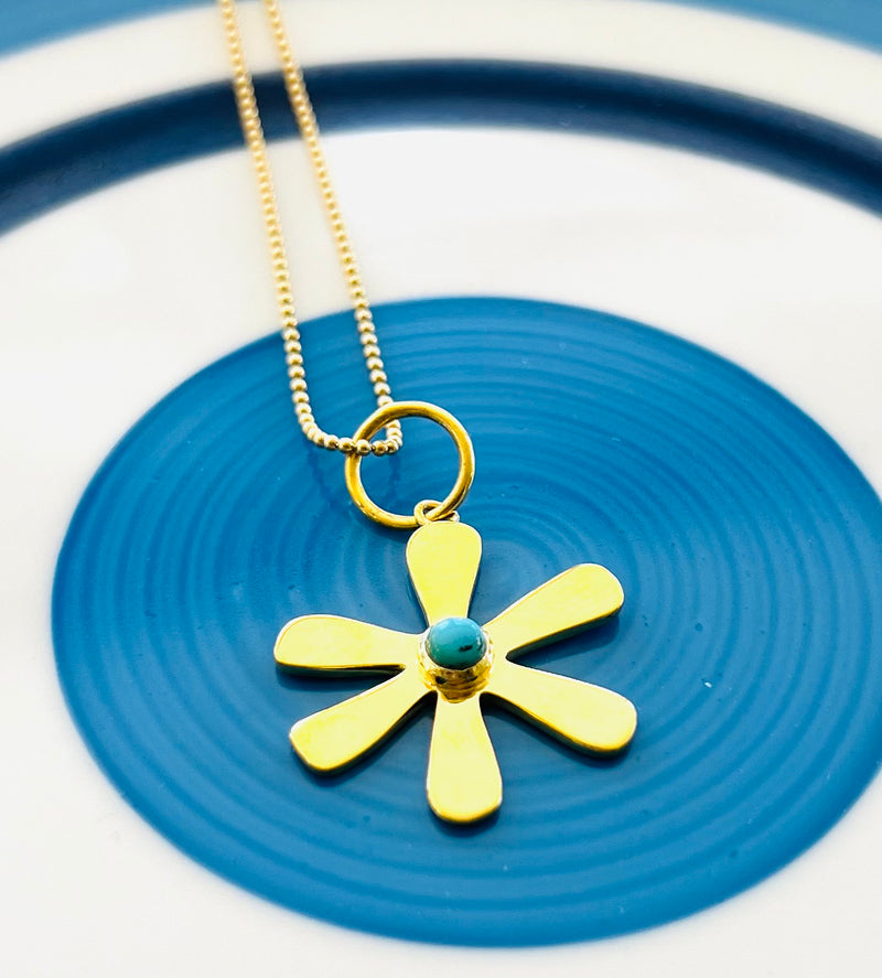Fleur Pendant Necklace - 2 Gemstone Options