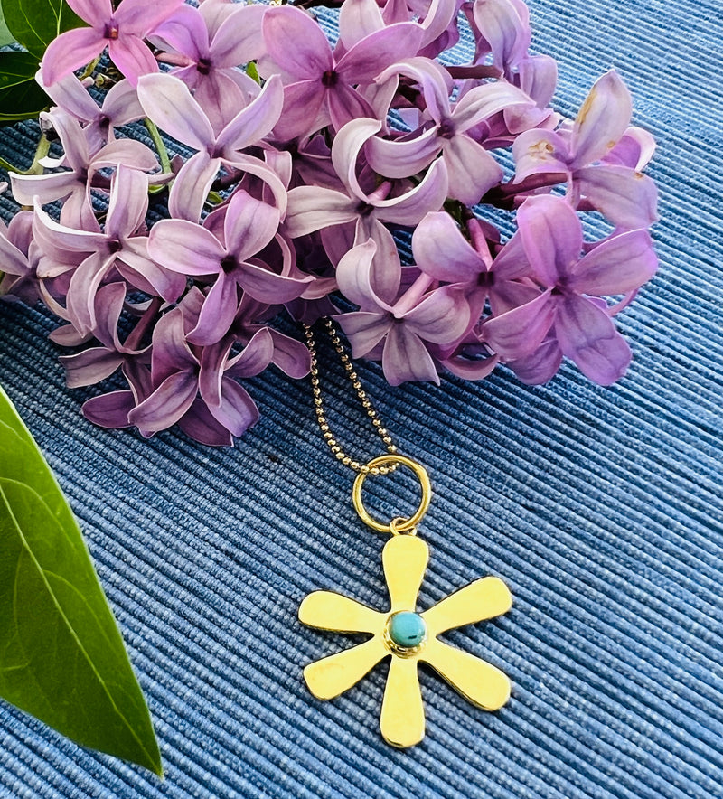 Fleur Pendant Necklace - 2 Gemstone Options