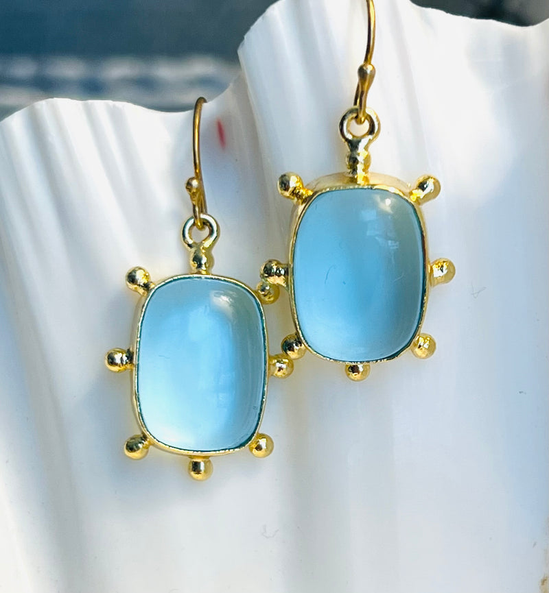 Grayson Gemstone Earring - 5 Gemstone Options