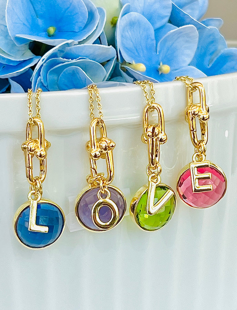Mother's Day Custom Birthstone Pendant Necklace