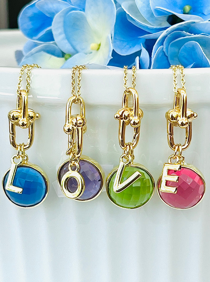 Mother's Day Custom Birthstone Pendant Necklace
