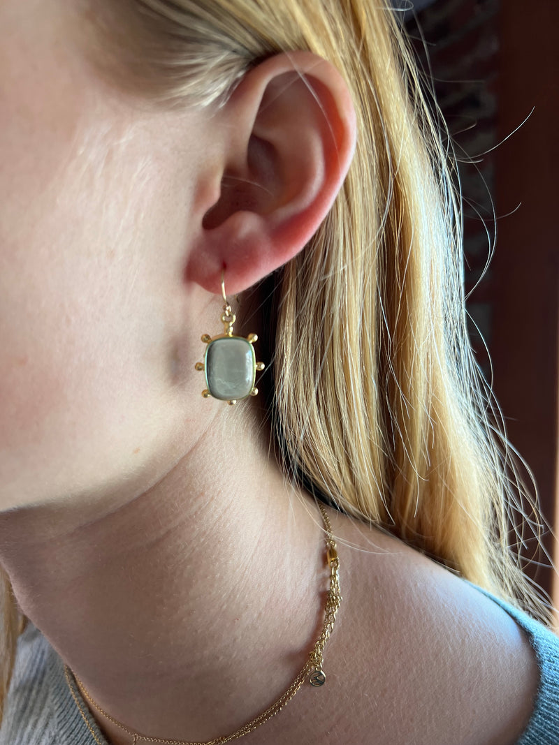 Grayson Gemstone Earring - 5 Gemstone Options