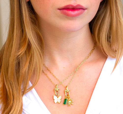 Butterfly Connector Pendant Necklace