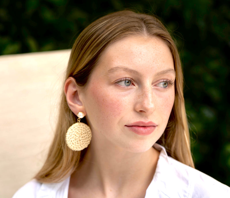 Penelope Rattan Earring