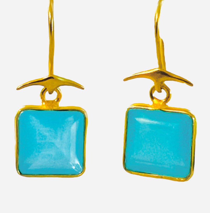 Fin Earring - 5 Gemstone Options