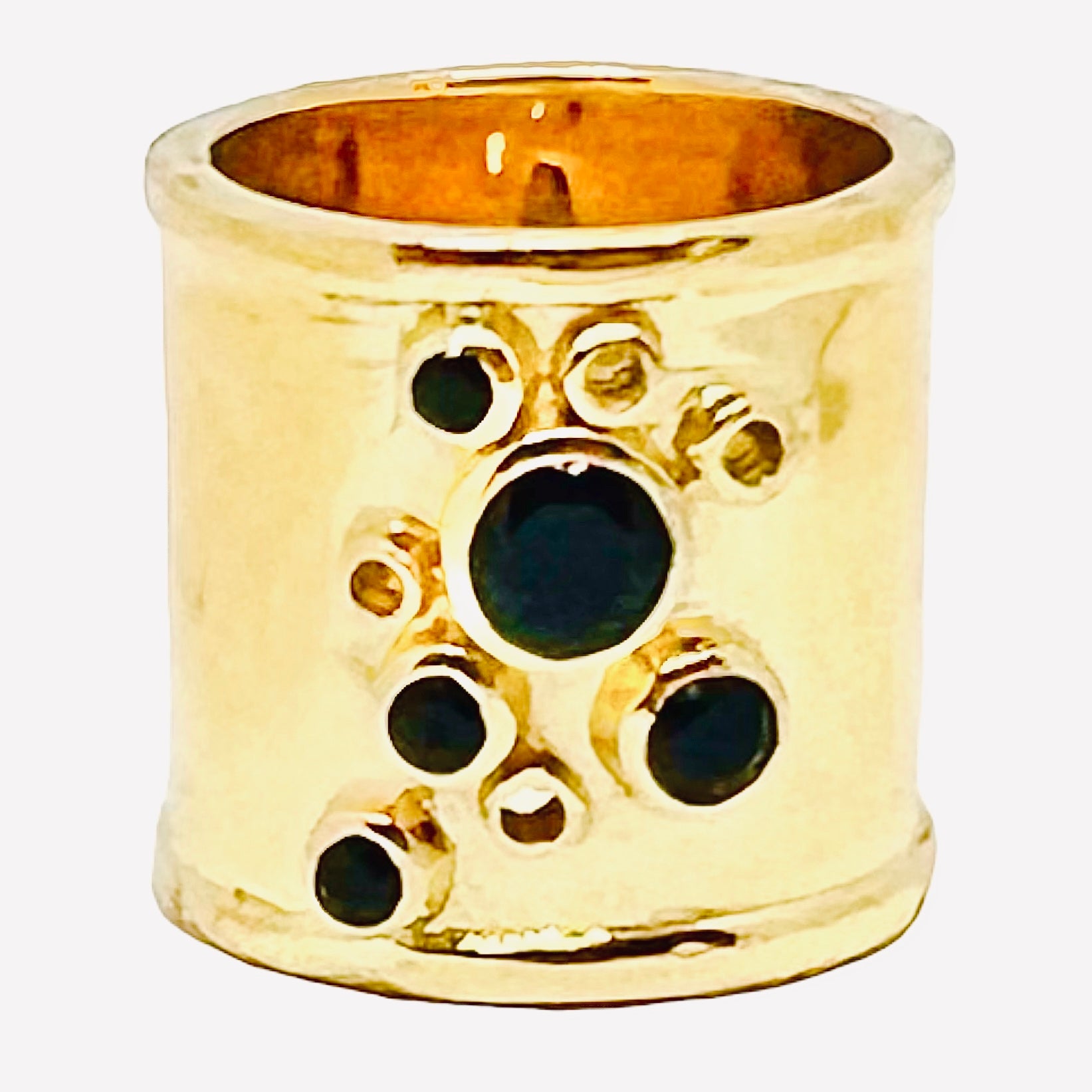 Oval Green Gemstone Geometric Metal Ring Kit Gift Women - Temu