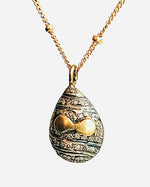 Golden Egg Diamond Pendant Necklace