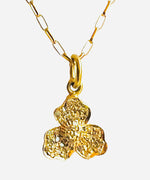 Gold Lotus and Diamond Pendant