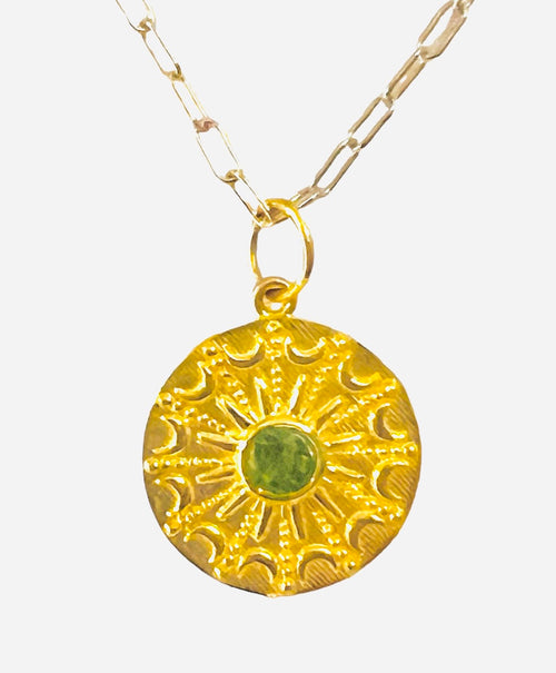 Le Soleil Pendant Necklace - 2 Gemstone Options