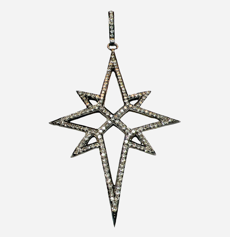 Large North Star Charm Pendant