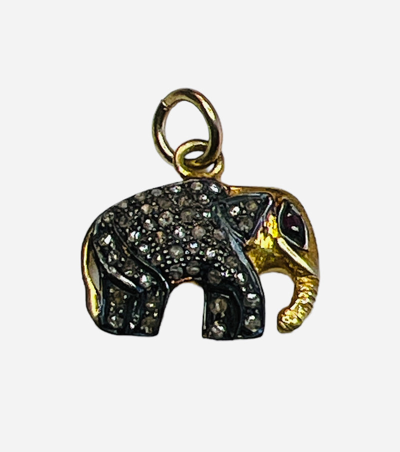 Elephant Diamond Charm