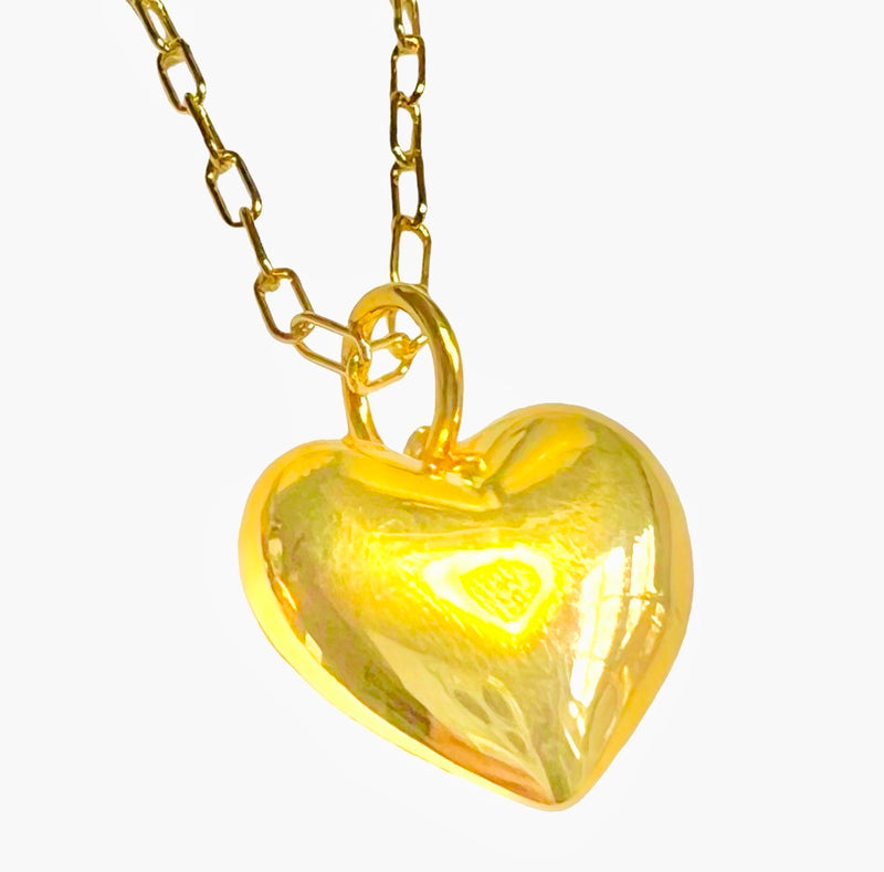 Puffy Heart Pendant Necklace