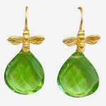 Bee Earring - (5 Gemstone Options)