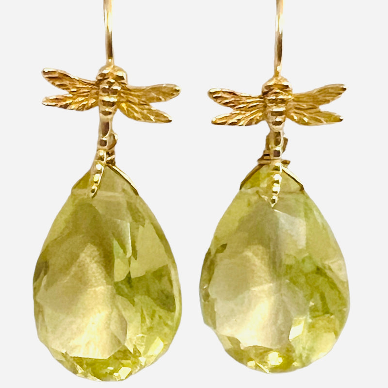 Dragonfly Earring - (5 Gemstone Options)