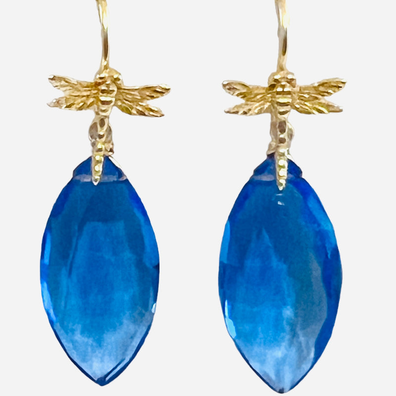 Dragonfly Earring - (5 Gemstone Options)