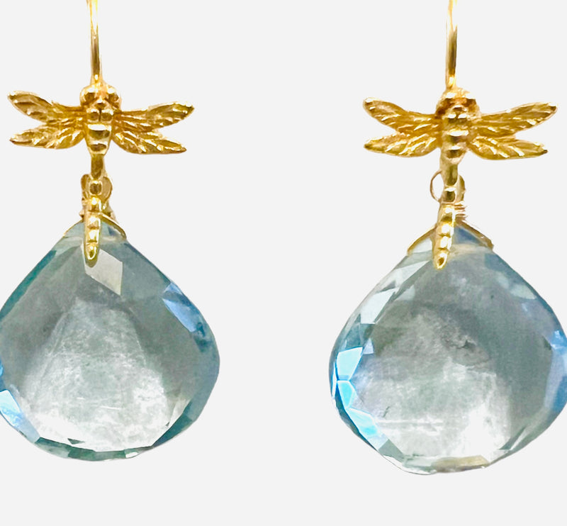 Dragonfly Earring - (5 Gemstone Options)