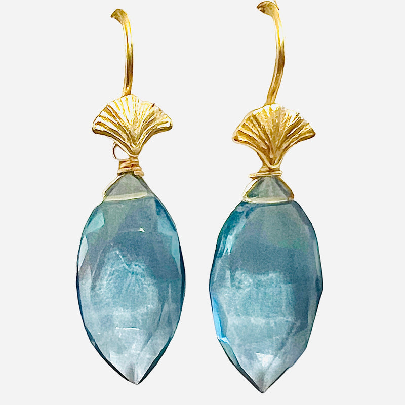 Shell Earring - (6 Gemstone Options)