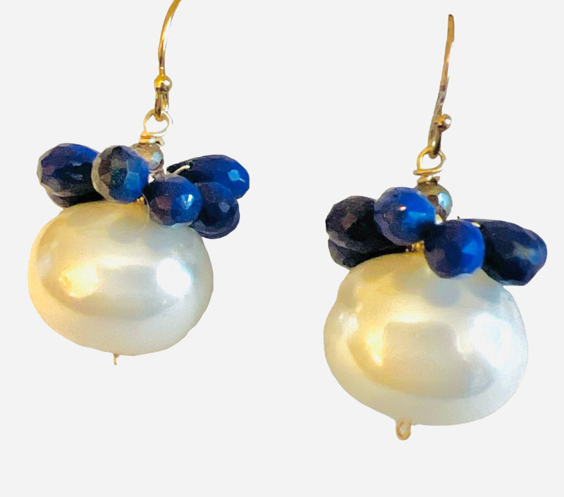 Delray Pearl Earring - 11 Gemstone Options