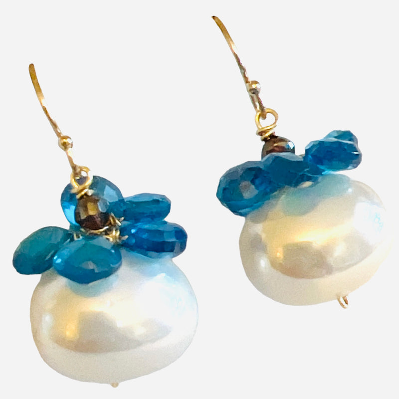 Delray Pearl Earring - 11 Gemstone Options