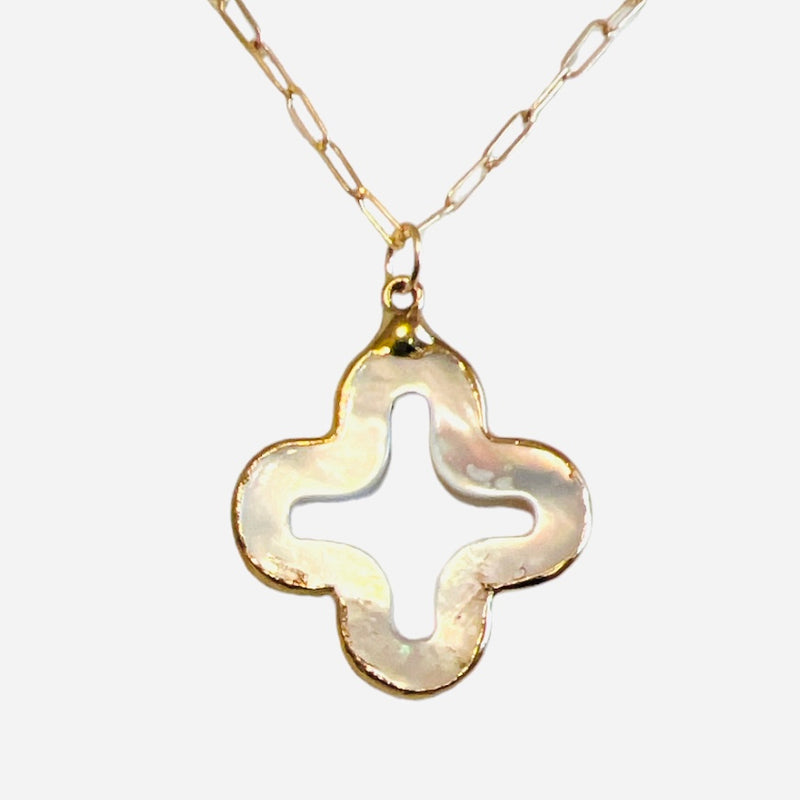 Forever Mother-of-Pearl Pendant Necklace