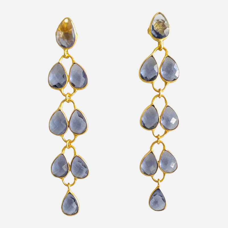 Mia Gold Earring - 11 Gemstone Options