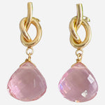 Knot Gemstone Earring - 4 Stone Options