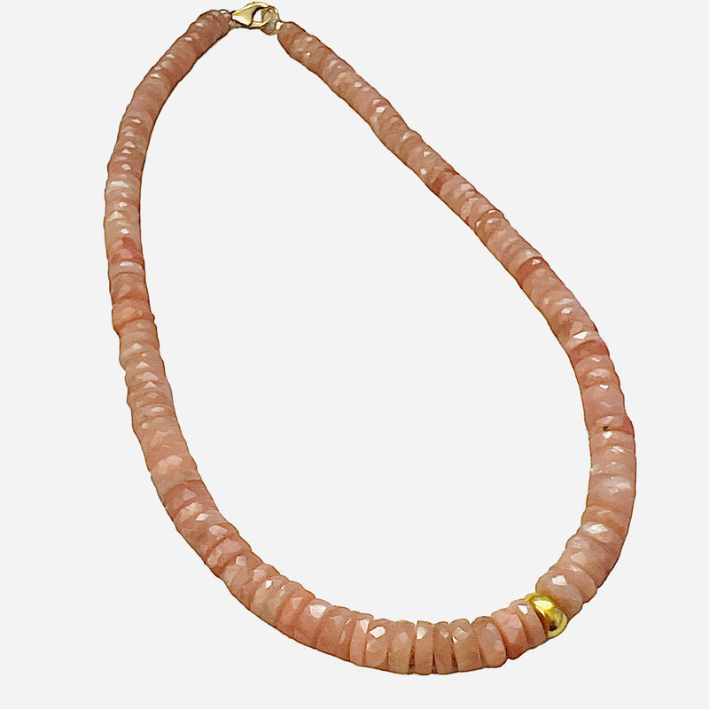 Peach Moonstone Statement Necklace