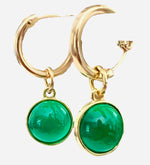 Zoey Gemstone Hoop Earrings - 5 Color Options