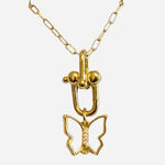 Butterfly Connector Pendant Necklace