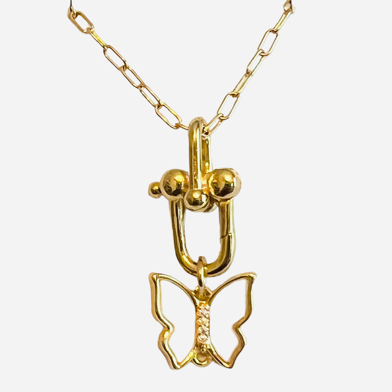 Butterfly Connector Pendant Necklace
