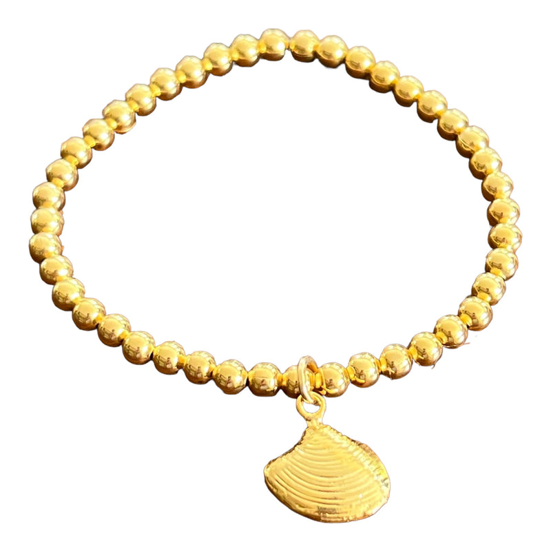 Gold Fill Shell Charm Bracelet