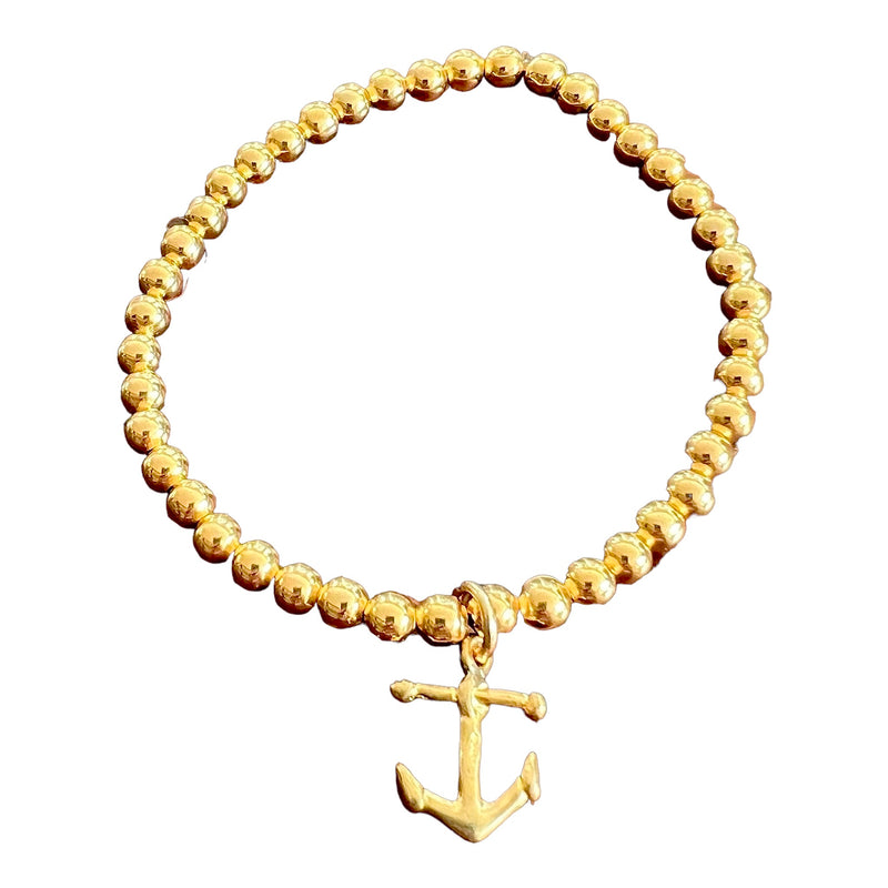 Gold Fill Anchor Charm Bracelet