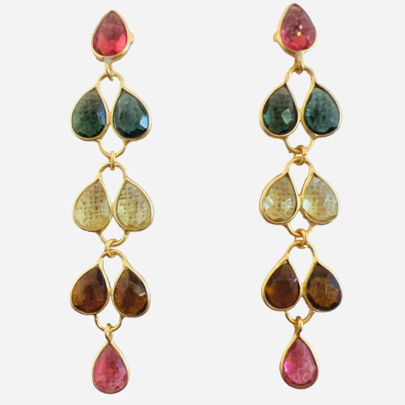 Mia Gold Earring - 11 Gemstone Options