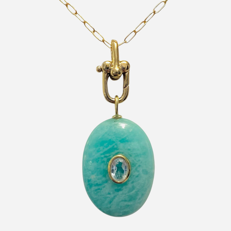 Abaco Oval Amazonite Pendant Necklace
