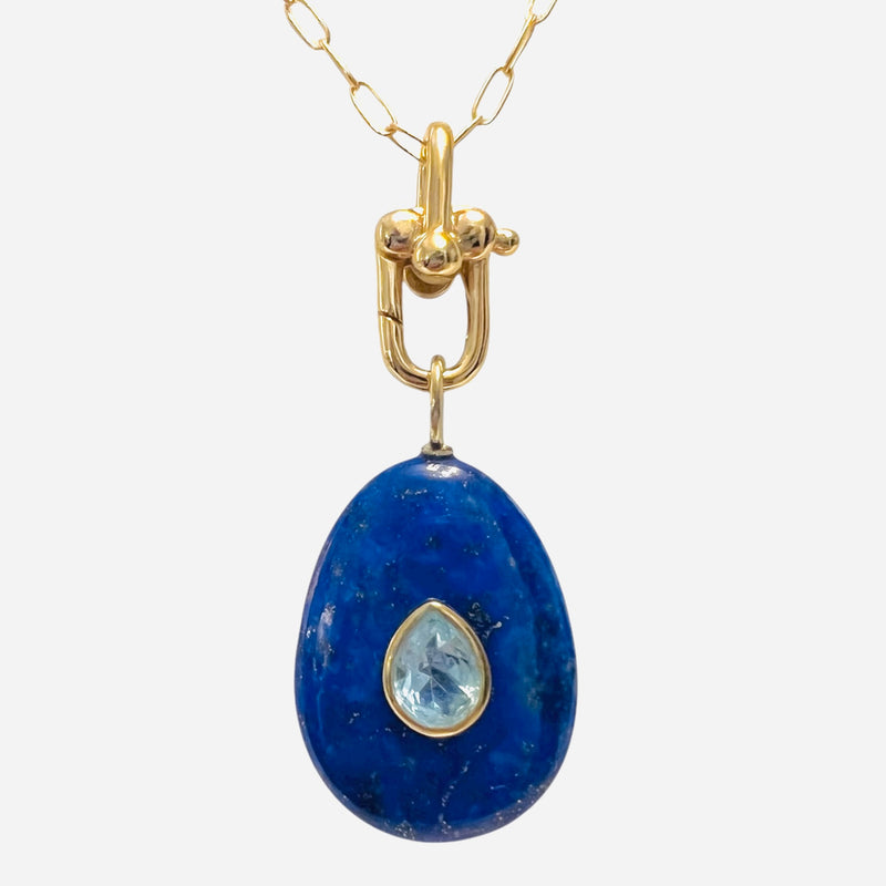 Atlantic Lapis Pendant Necklace
