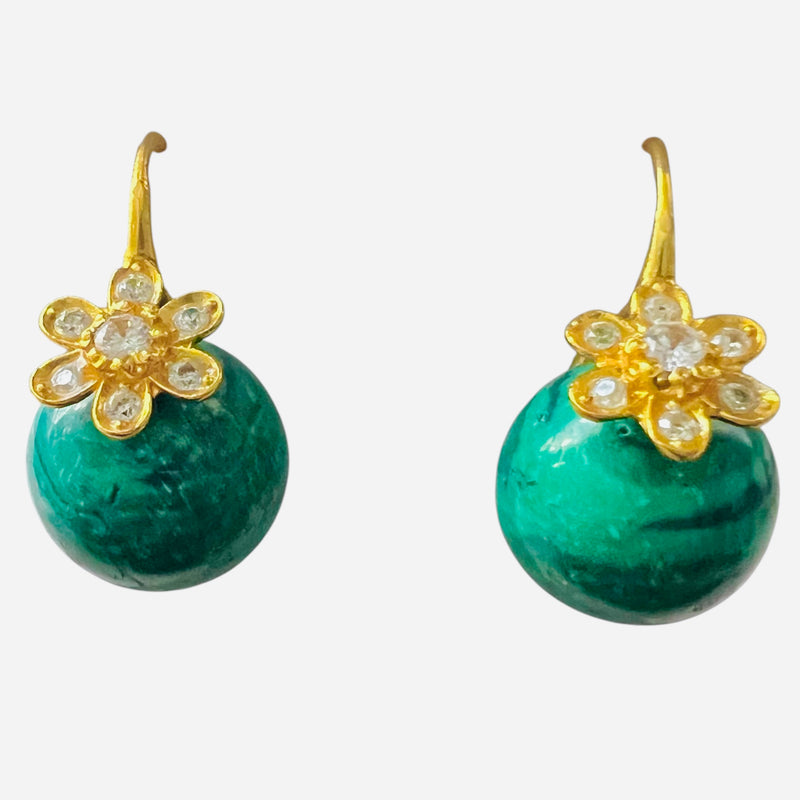Davenport Flower Earring - 3 Gemstone Options