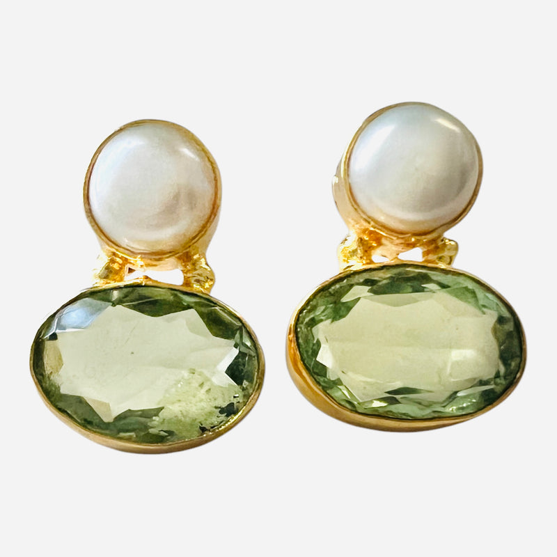Davenport Pearl Post Earring - 4 Color Options