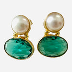 Davenport Pearl Post Earring - 4 Color Options