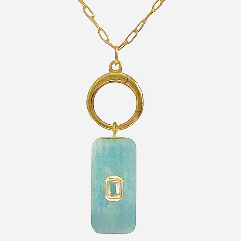 Calistoga Aquamarine Pendant Necklace