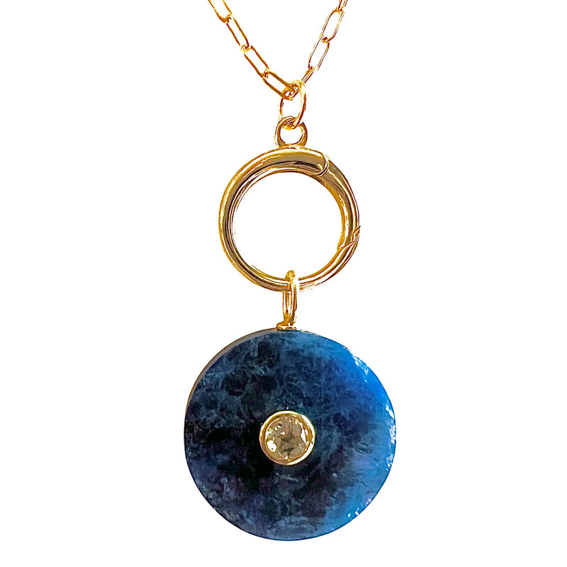 Malta Blue Pendant Charm Necklace