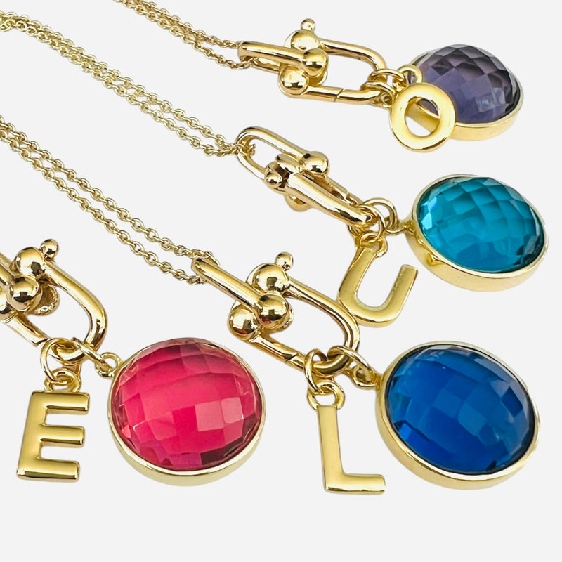 Mother's Day Custom Birthstone Pendant Necklace