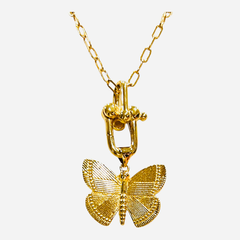 Butterfly Connector Pendant Necklace
