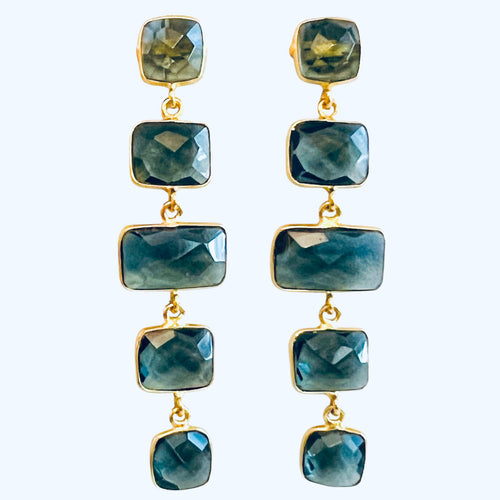 Cyprus Statement Earring - 7 Gemstone Options