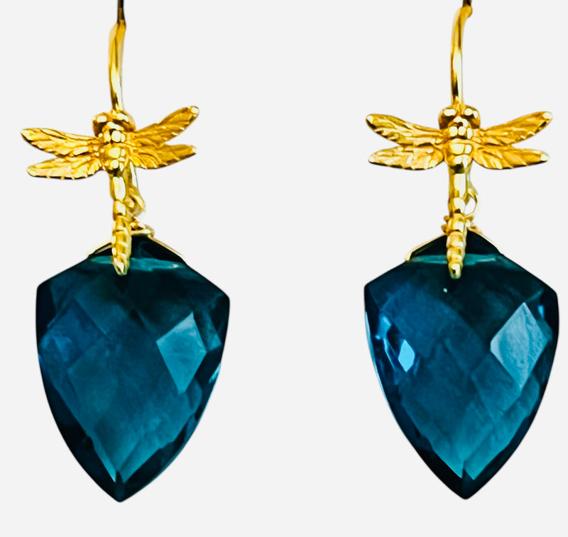 Dragonfly Earring - 6 Gemstone Options