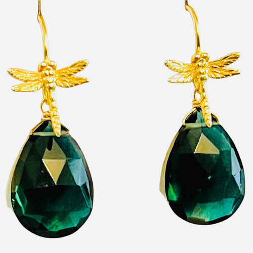 Dragonfly Earring - 6 Gemstone Options